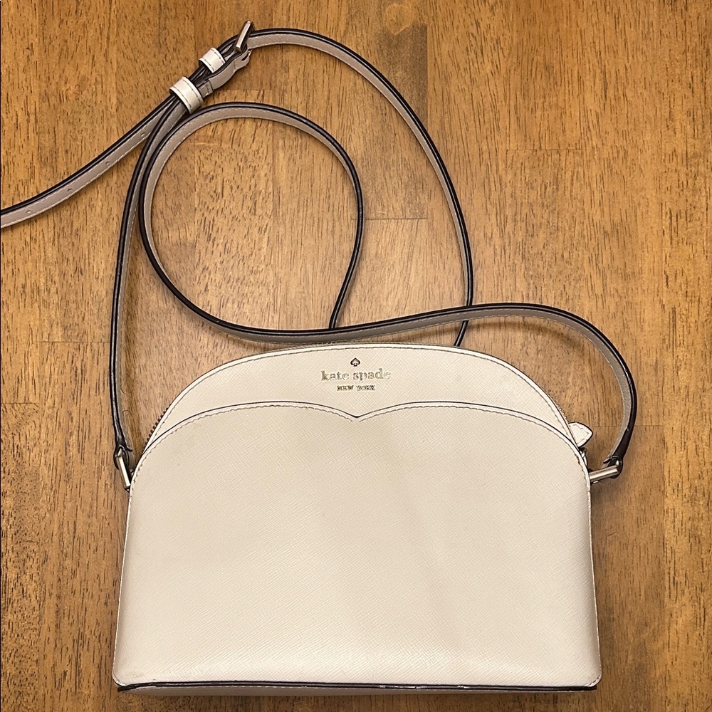 Kate Spade Ivory White Leather Crossbody Bag